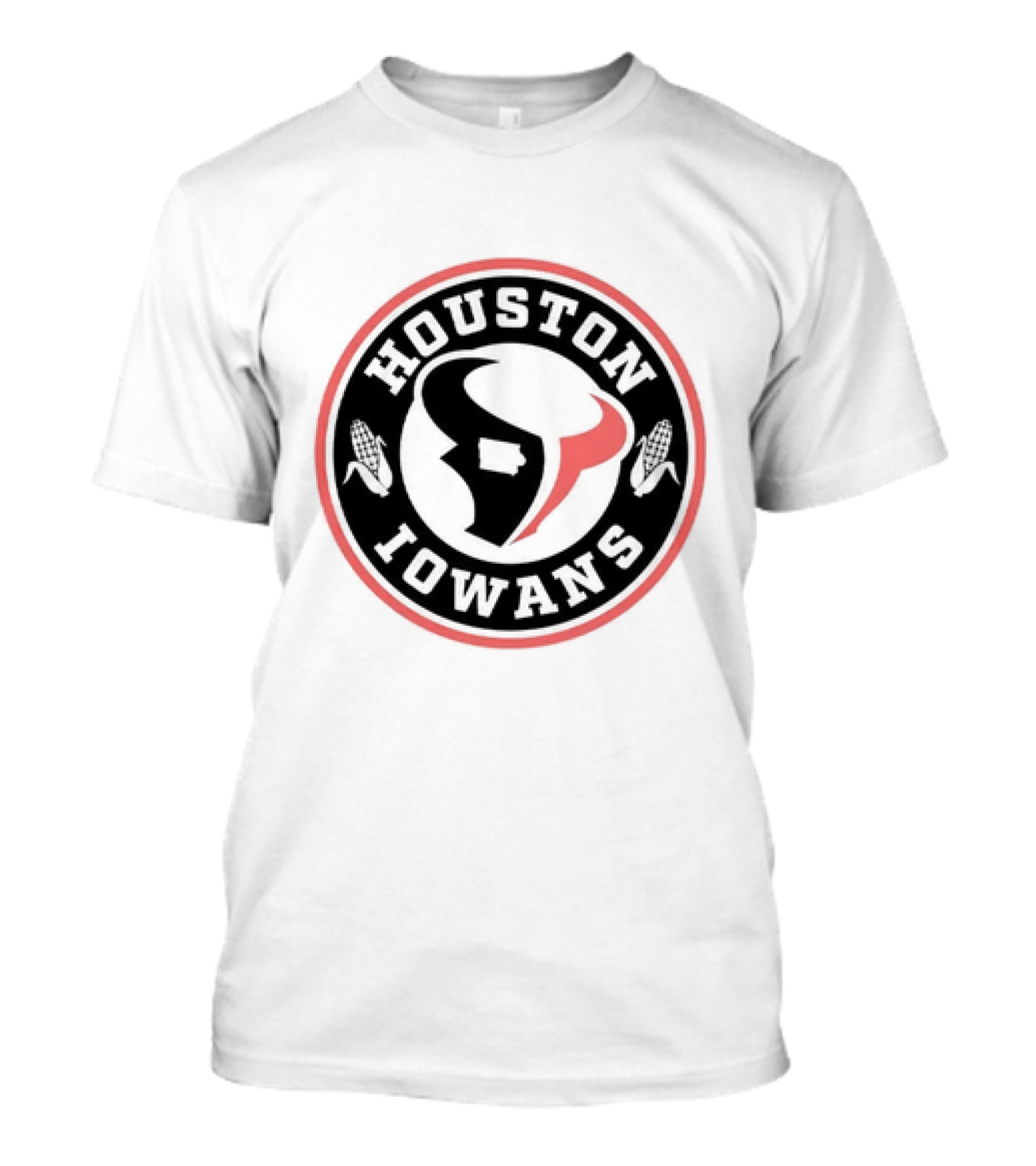 Houston Iowans Texan-Inspired Corn And Lone Star Imagery T-Shirt