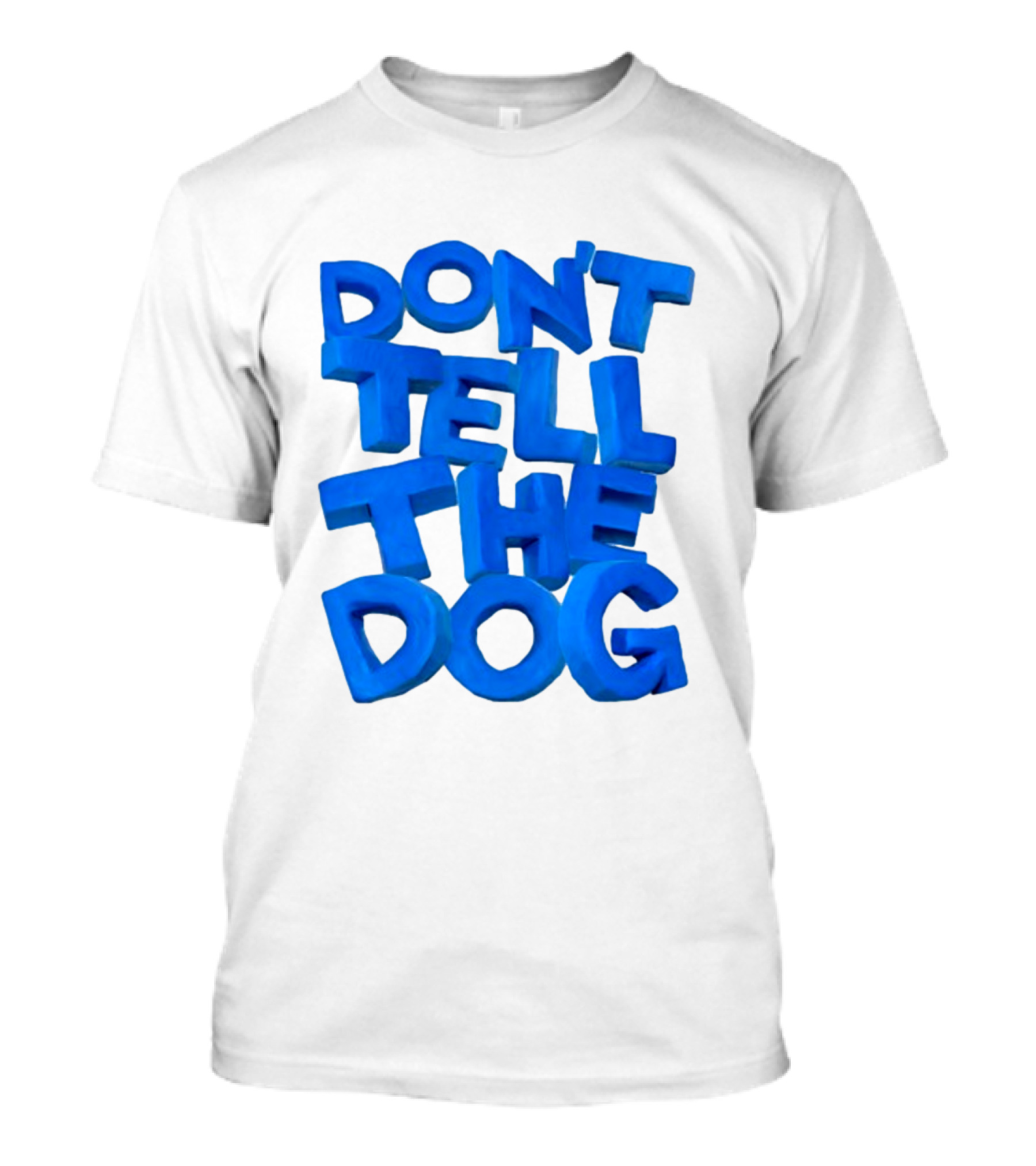 James Marriott Don't Tell The Dog Blue Text White Album T-Shirt