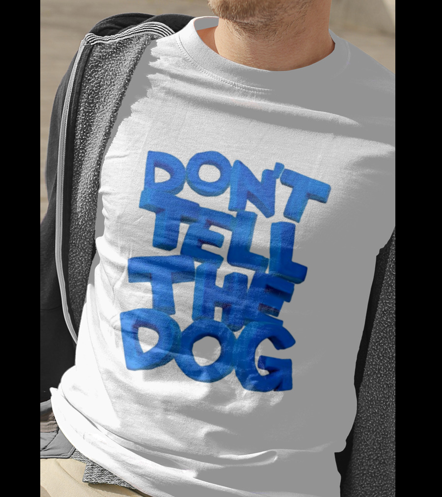 James Marriott Don't Tell The Dog Blue Text White Album T-Shirt