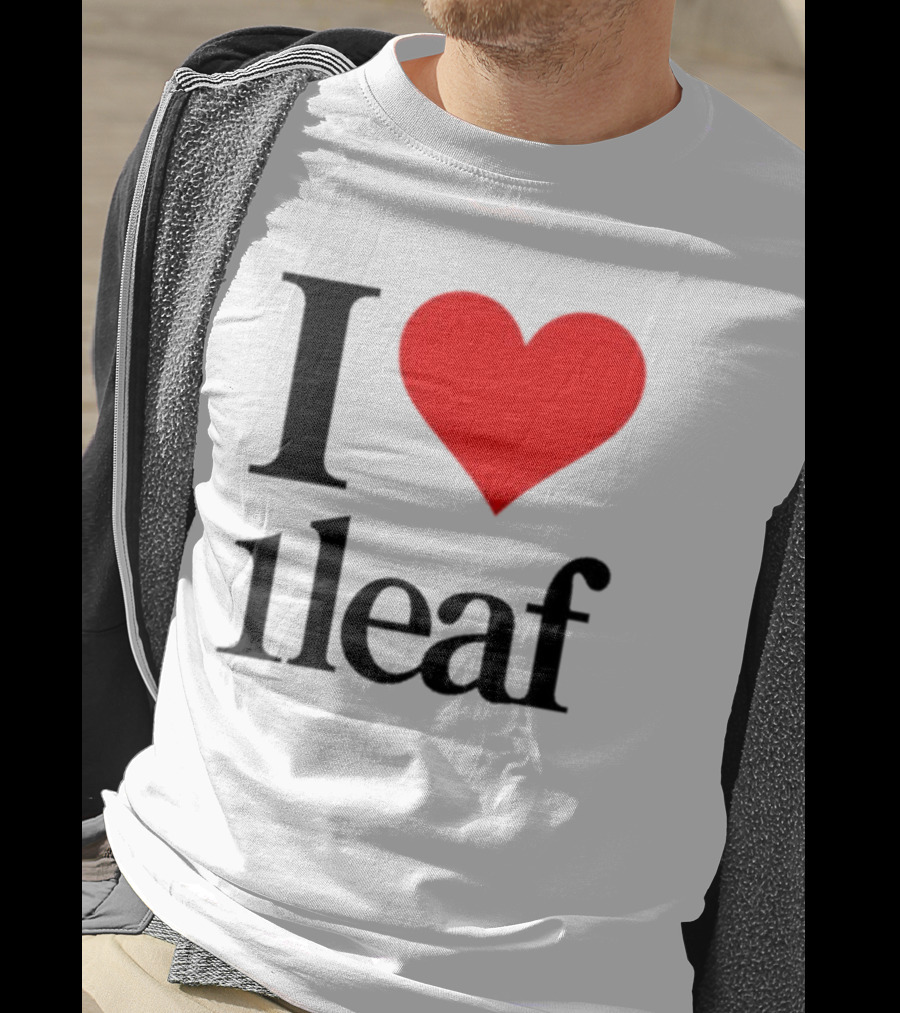 I Heart 1Leaf Bold Red Love Statement T-Shirt