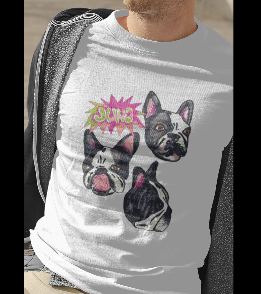 Kel Lauren Remi Wolf Juno Dog Faces Colorful Design T-Shirt