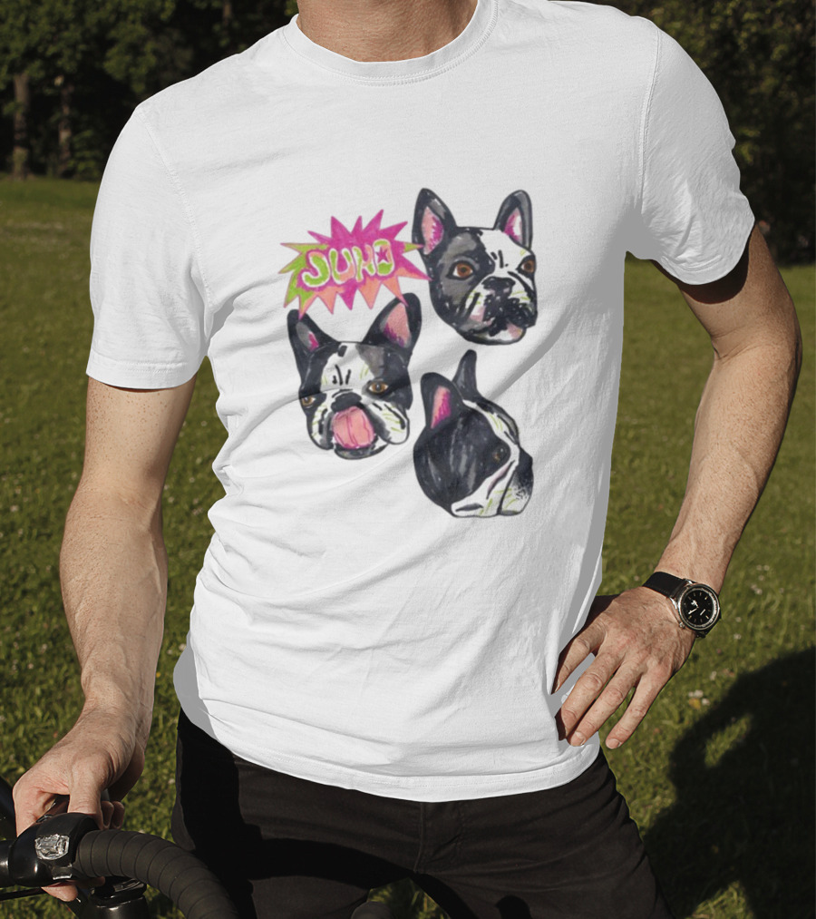 Kel Lauren Remi Wolf Juno Dog Faces Colorful Design T-Shirt