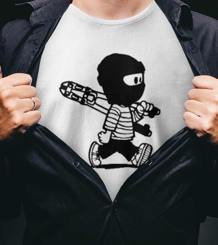 Krime Calvin Graffiti Comic Style Mischief Artwork T-Shirt