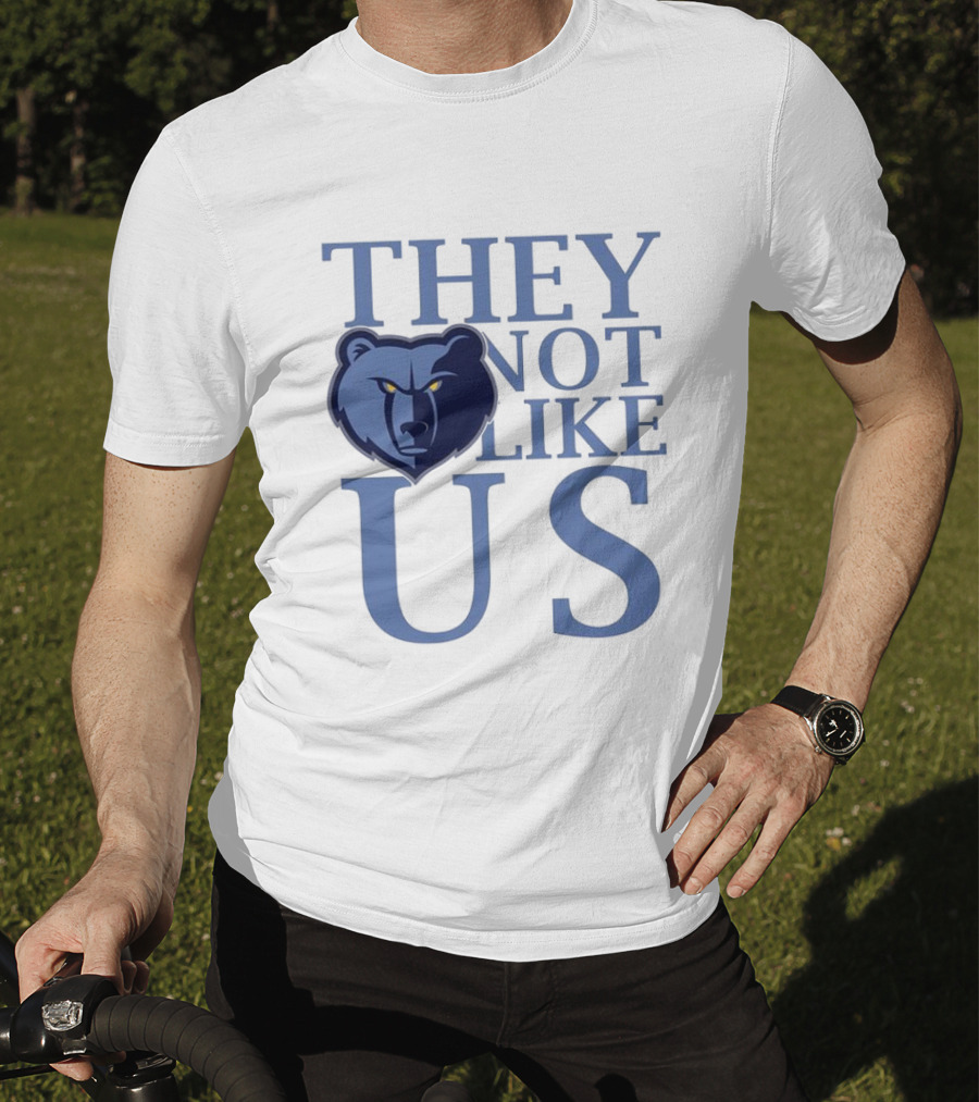 Memphis Grizzlies They Not Like Us Bear Head Emblem T-Shirt