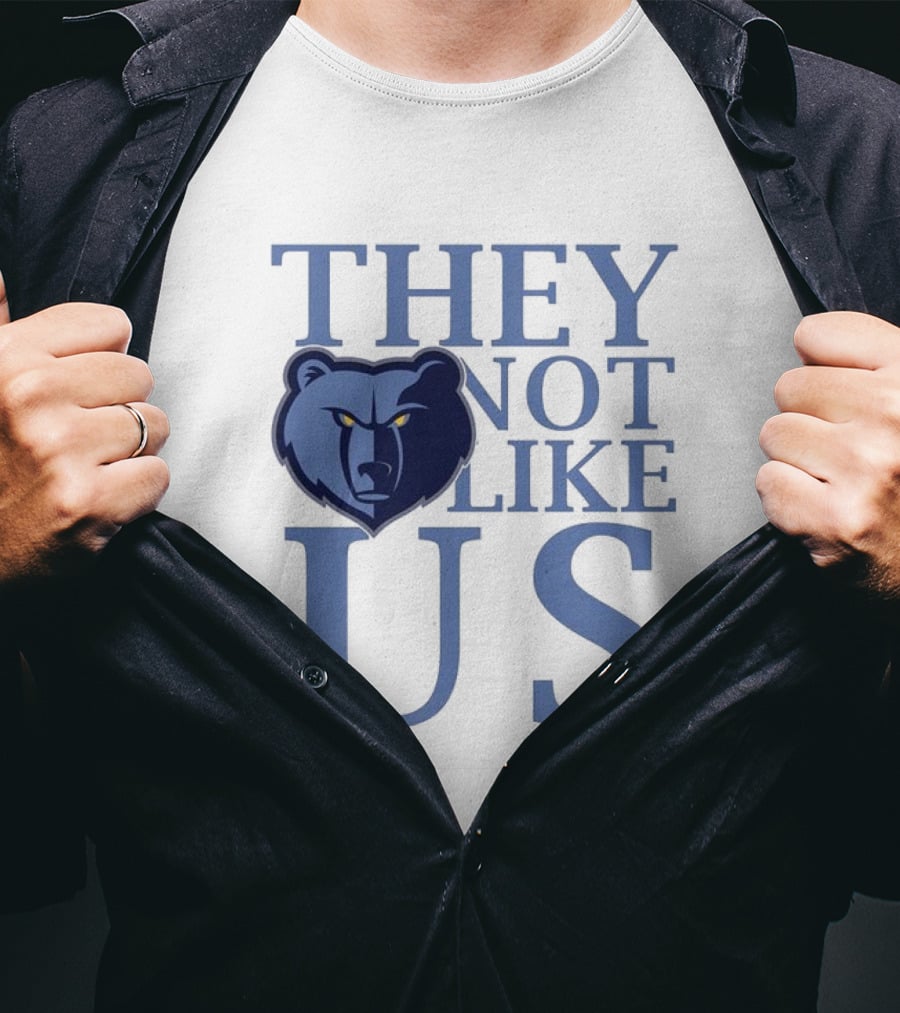 Memphis Grizzlies They Not Like Us Bear Head Emblem T-Shirt