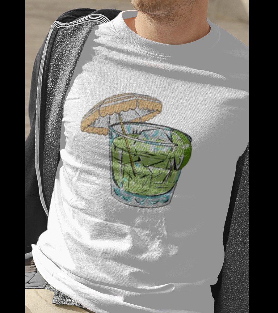 Margarita 818 Tequila Tropical Drink Umbrella Lime T-Shirt