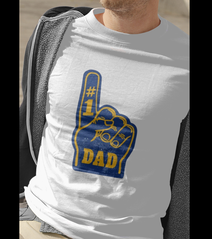 #1 Dad Foam Finger Sports Fan Tribute T-Shirt