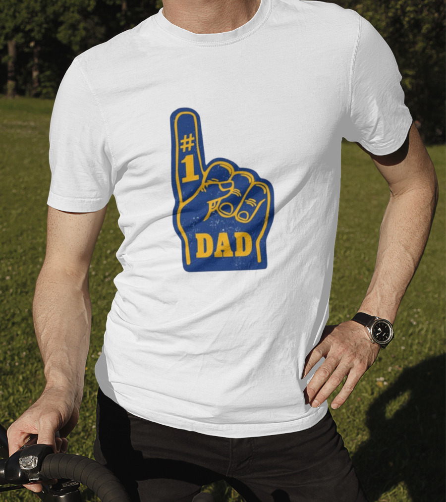 #1 Dad Foam Finger Sports Fan Tribute T-Shirt