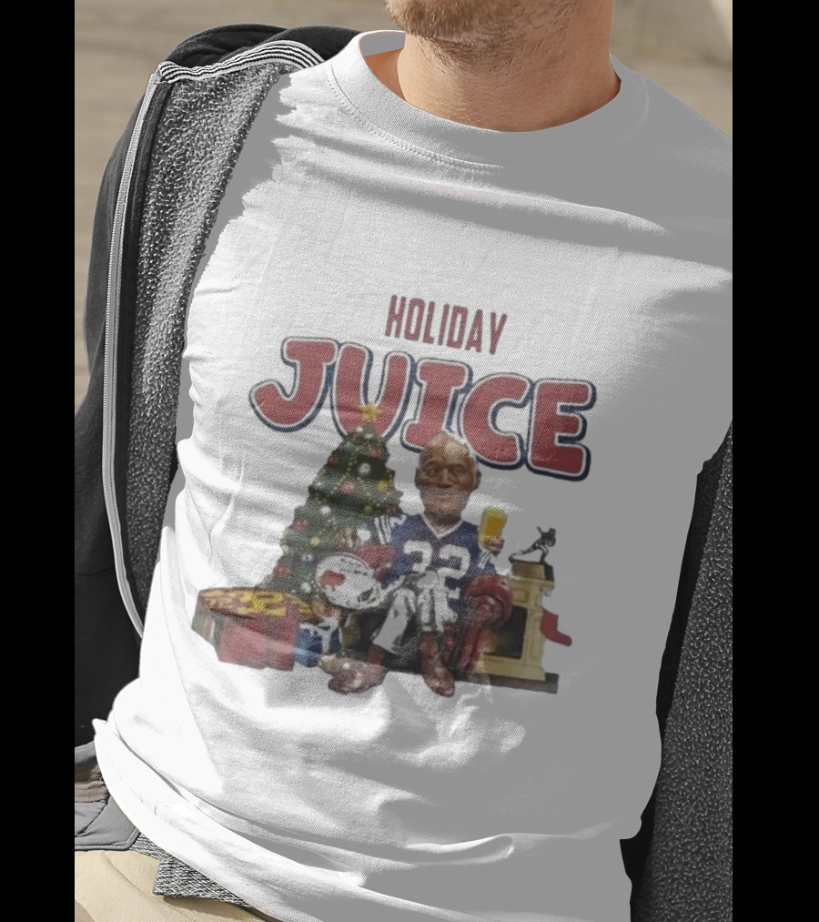 Holiday Juice 32 Christmas Football Theme T-Shirt