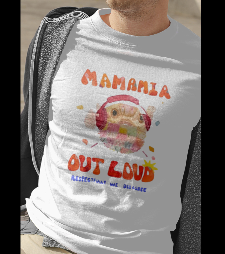 MAMAMIA Out Loud Rediscover The Disguise Pufferfish Headphones T-Shirt