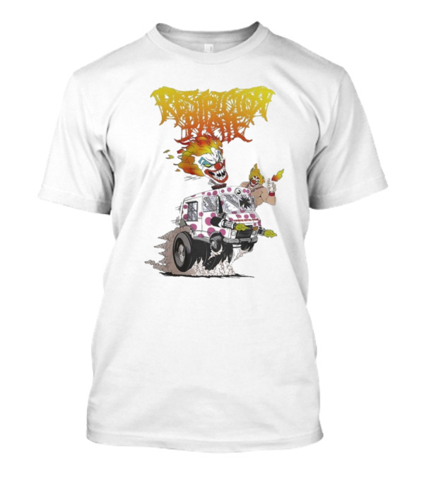Restrictor Plate Twisted Metal Tour 2025 Flaming Clown Ice Cream Truck Explosion T-Shirt