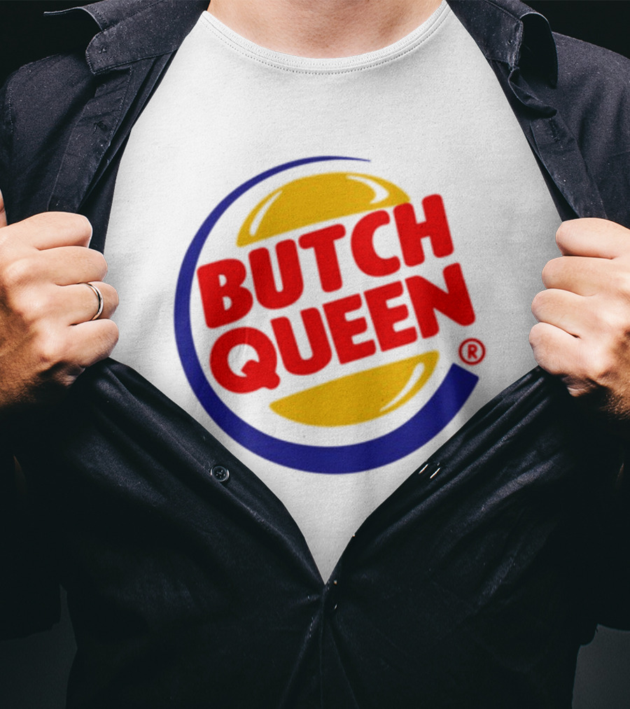 Rickhoeins Butch Queen Retro Fast Food Logo Style T-Shirt