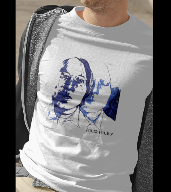 Rilo Kiley Execution Blue Sketch Faces T-Shirt