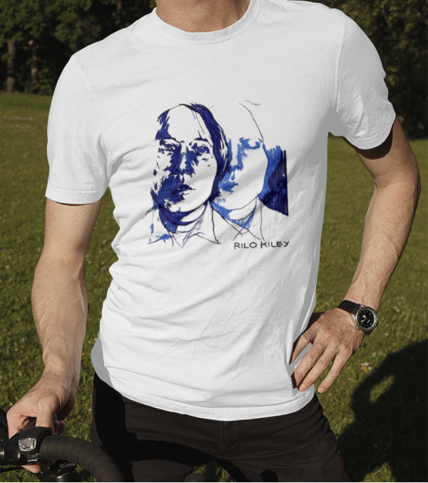 Rilo Kiley Execution Blue Sketch Faces T-Shirt