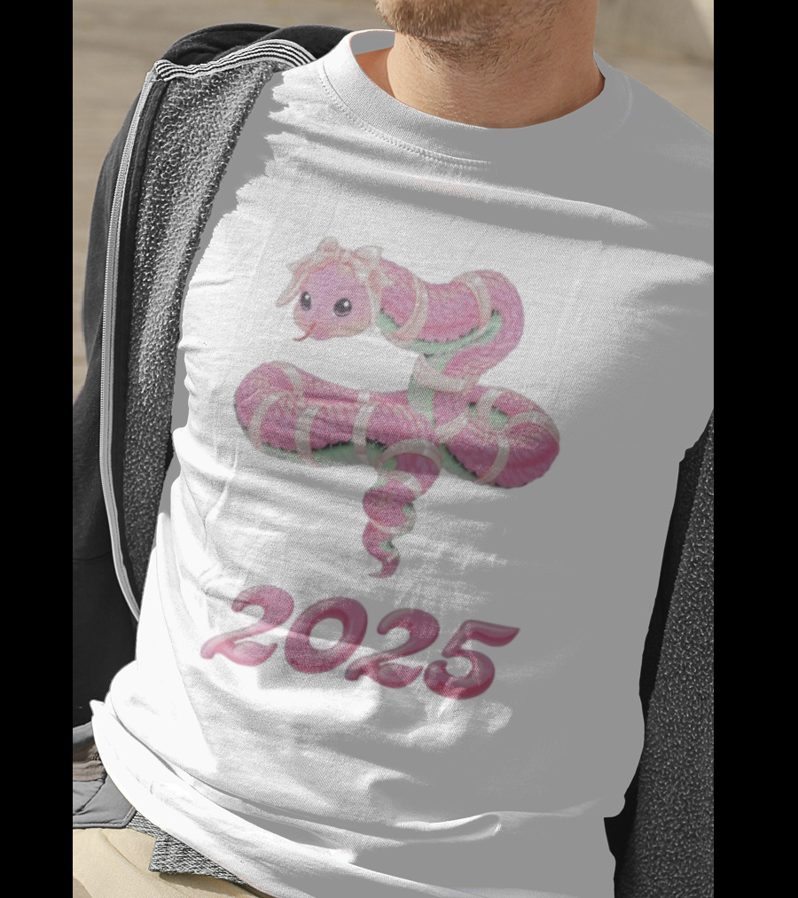 Peggy Goods Cute Pink Snake 2025 T-Shirt
