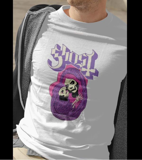 Rockabilia Ghost She Is The Light The Warmth The Power Without Her I Am Lost Hail Mom Skeletons Hugging T-Shirt