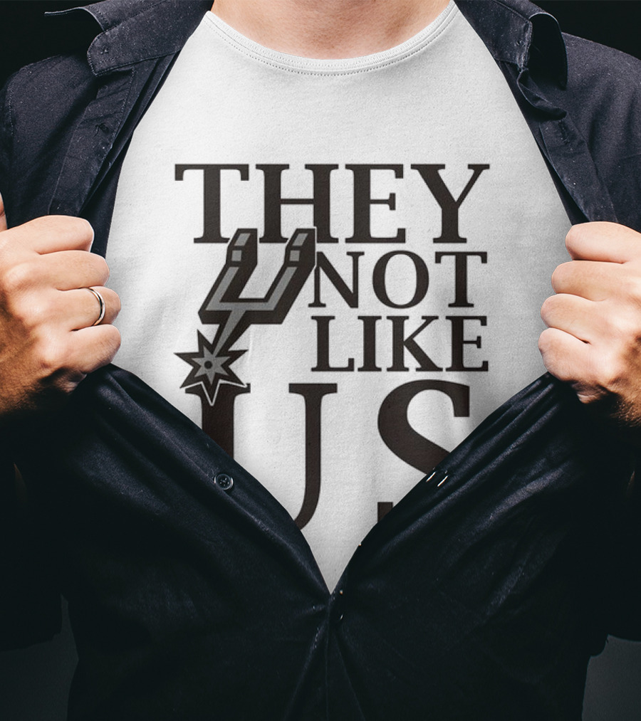 San Antonio Spurs They Not Like Us With Iconic Spur Symbol T-Shirt