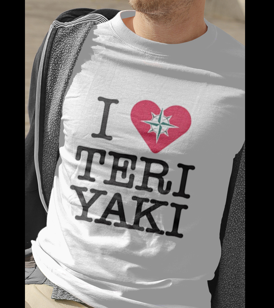 Seattle Mariners I Love Teriyaki Heart Mariners Symbol T-Shirt