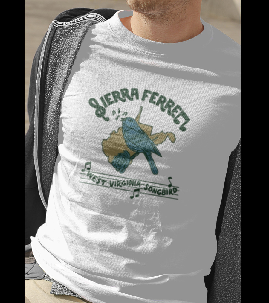 Sierra Ferrell West Virginia Songbird Music Notes Rose State Outline T-Shirt