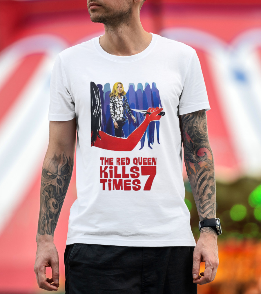 The Red Queen Kills Seven Times Red Arm Woman and Figures T-Shirt