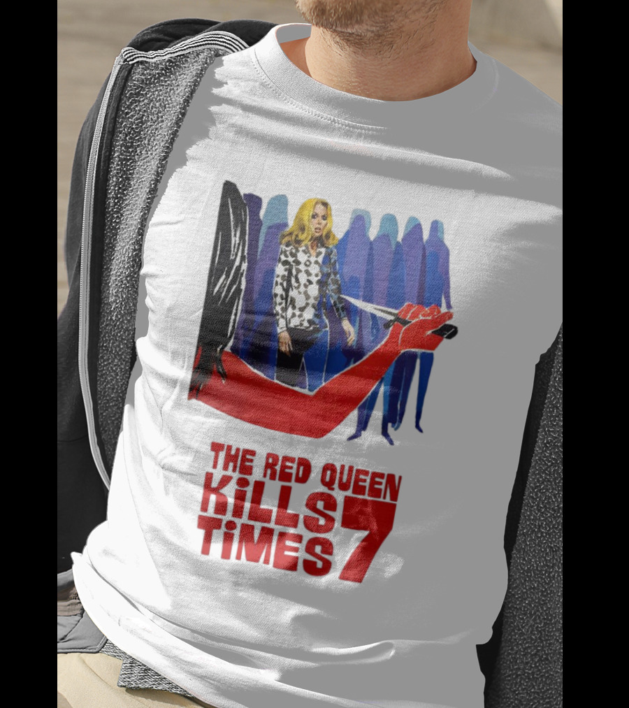 The Red Queen Kills Seven Times Red Arm Woman And Figures T-Shirt