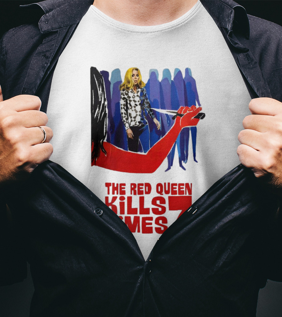 The Red Queen Kills Seven Times Red Arm Woman And Figures T-Shirt