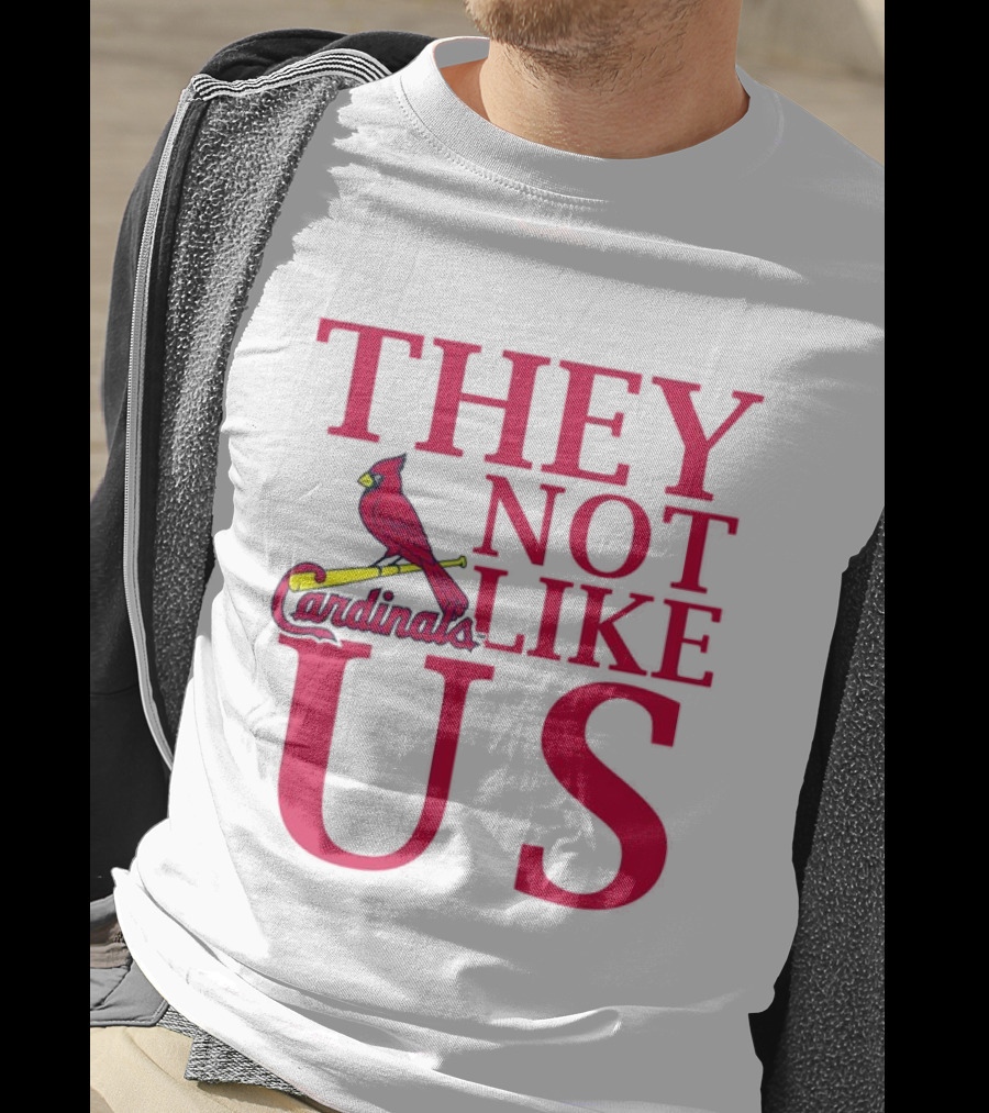 St. Louis Cardinals They Not Like Us Bird On Bat T-Shirt