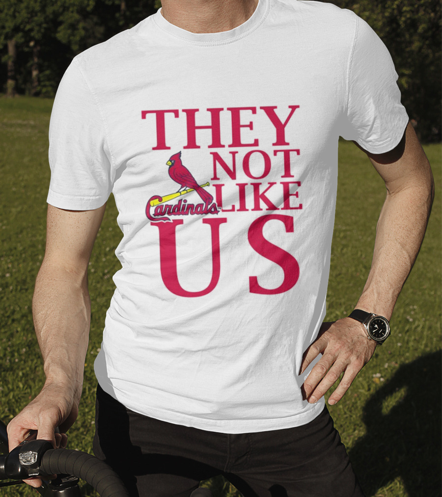 St. Louis Cardinals They Not Like Us Bird On Bat T-Shirt