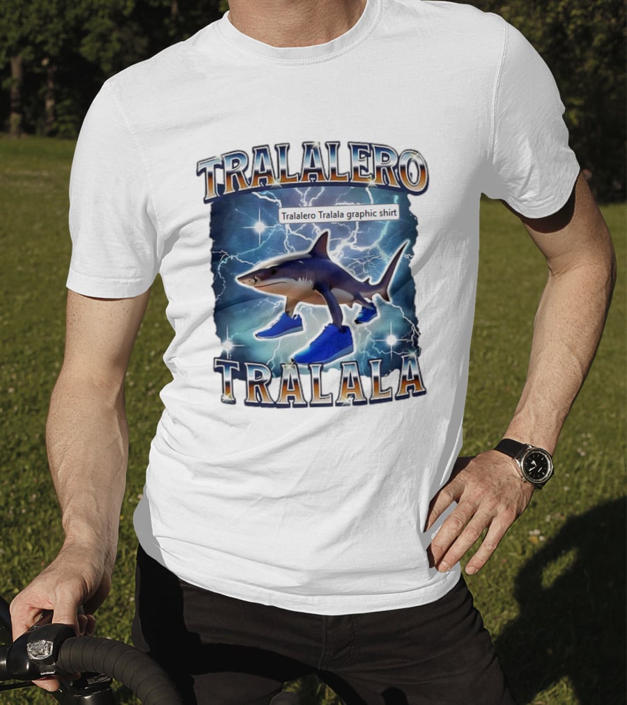 Tralalero Tralala Shark In Sneakers Electric Storm T-Shirt