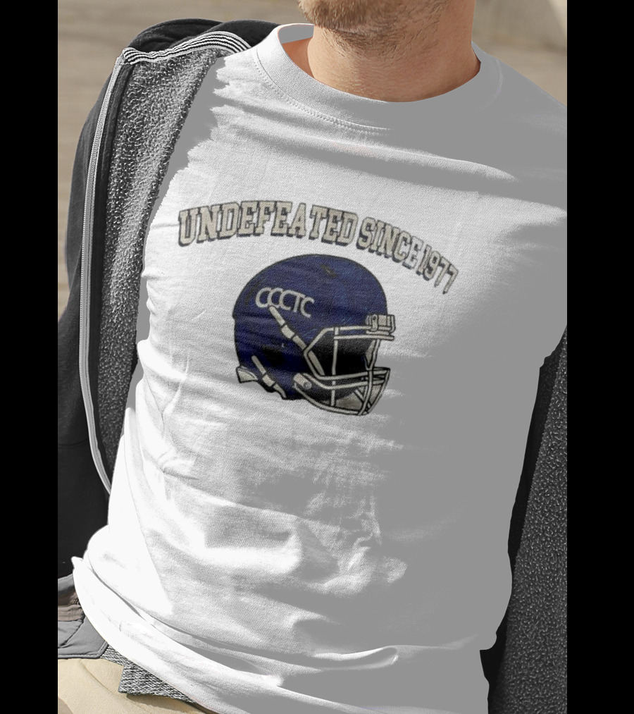 Undefeated Since 1977 CCCTC Football Helmet T-Shirt