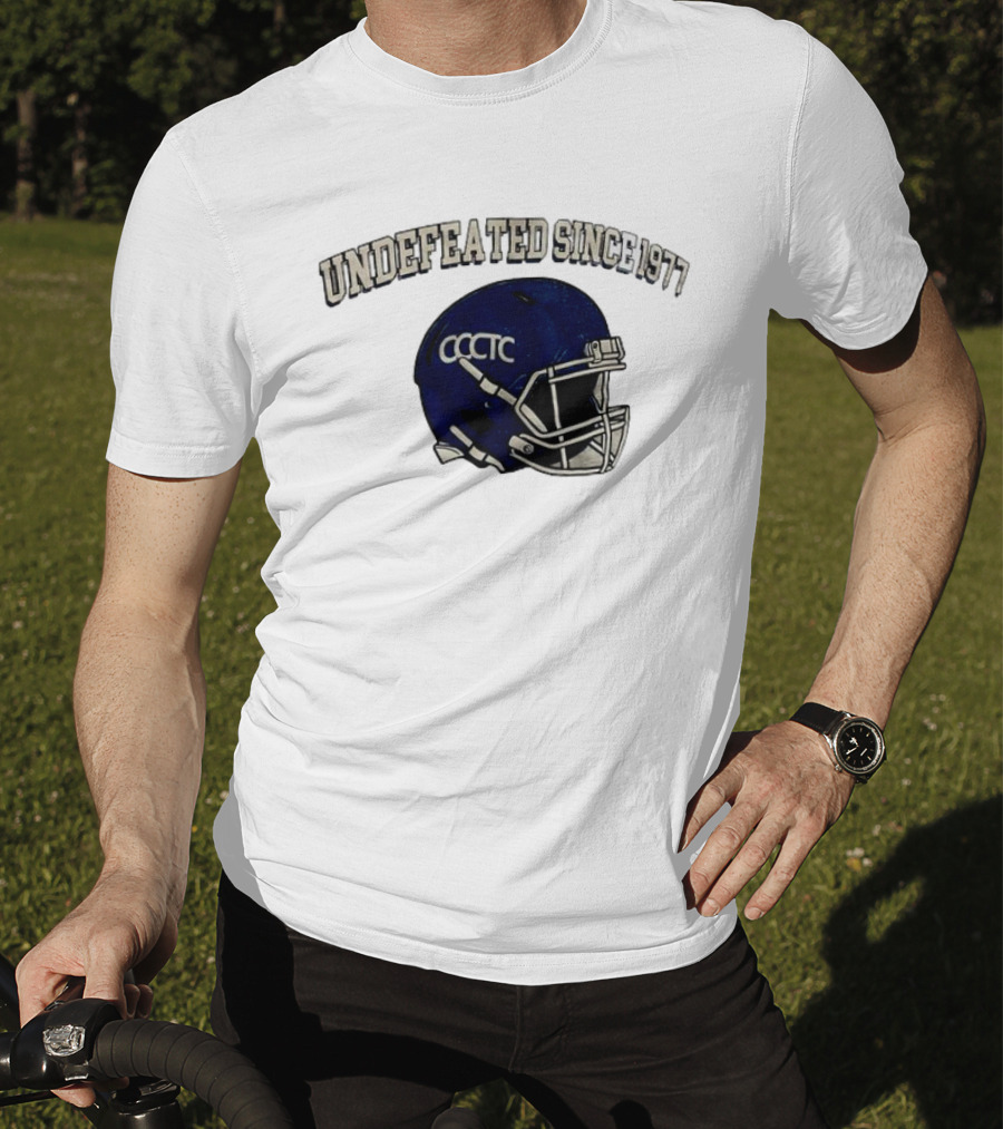 Undefeated Since 1977 CCCTC Football Helmet T-Shirt