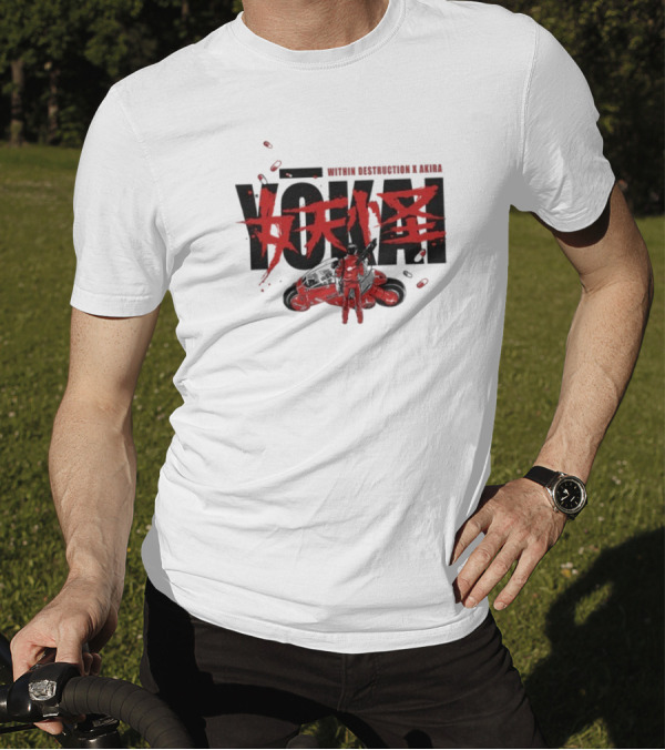 Within Destruction Akira Yokai Kanji And Motorcycle Scene T-Shirt