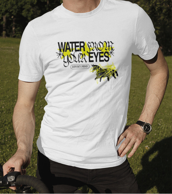 Water From Your Eyes Everyone’s Crushed Distorted Yellow Stars And Scribbles T-Shirt