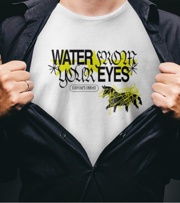 Water From Your Eyes Everyone’s Crushed Distorted Yellow Stars And Scribbles T-Shirt