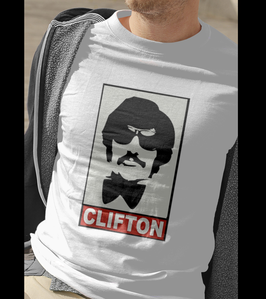 CLIFTON Sunglasses Moustache Red Box Style T-Shirt