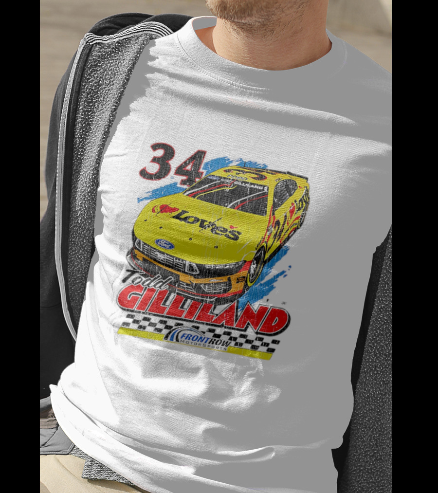 Todd Gilliland No. 34 Loves Ford Front Row Motorsports Racing T-Shirt