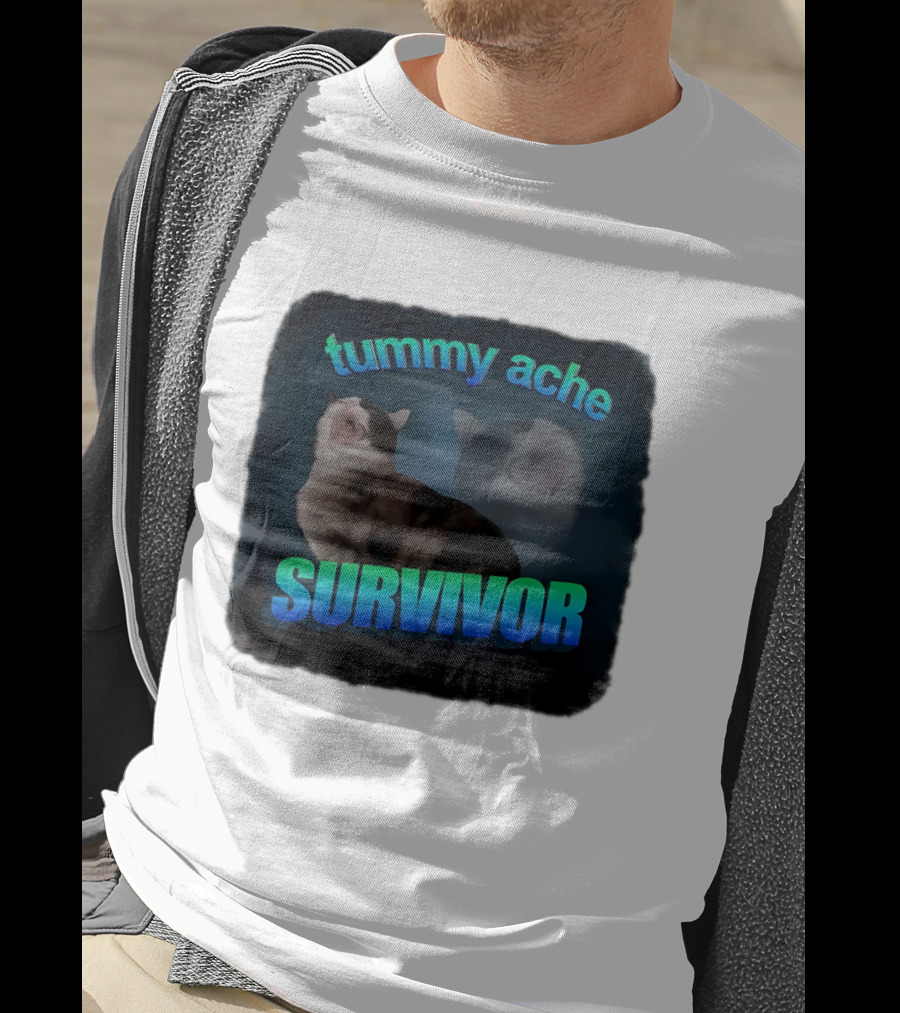 Tummy Ache Survivor Cat T-Shirt