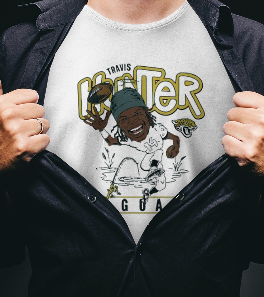 Travis Hunter Jacksonville Jaguars Caricature Football Player Illustration T-Shirt