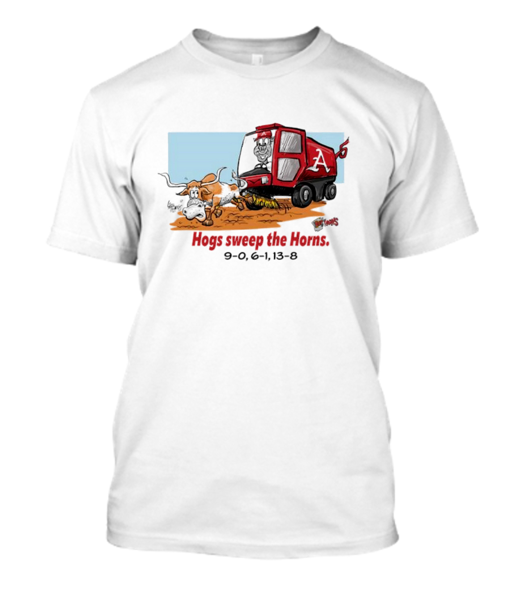 Hogs Sweep The Horns Texas Longhorns Vs. Arkansas Razorbacks T-Shirt