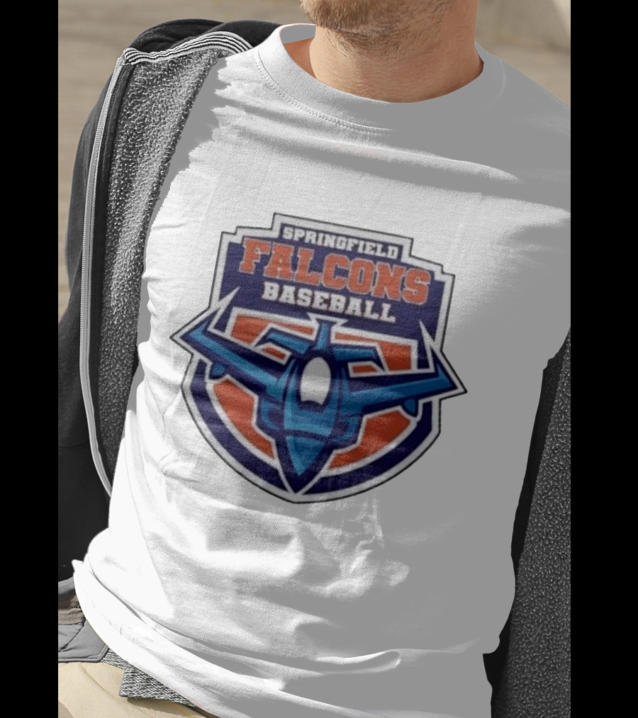 Springfield Falcons Baseball With Blue Jet Emblem T-Shirt