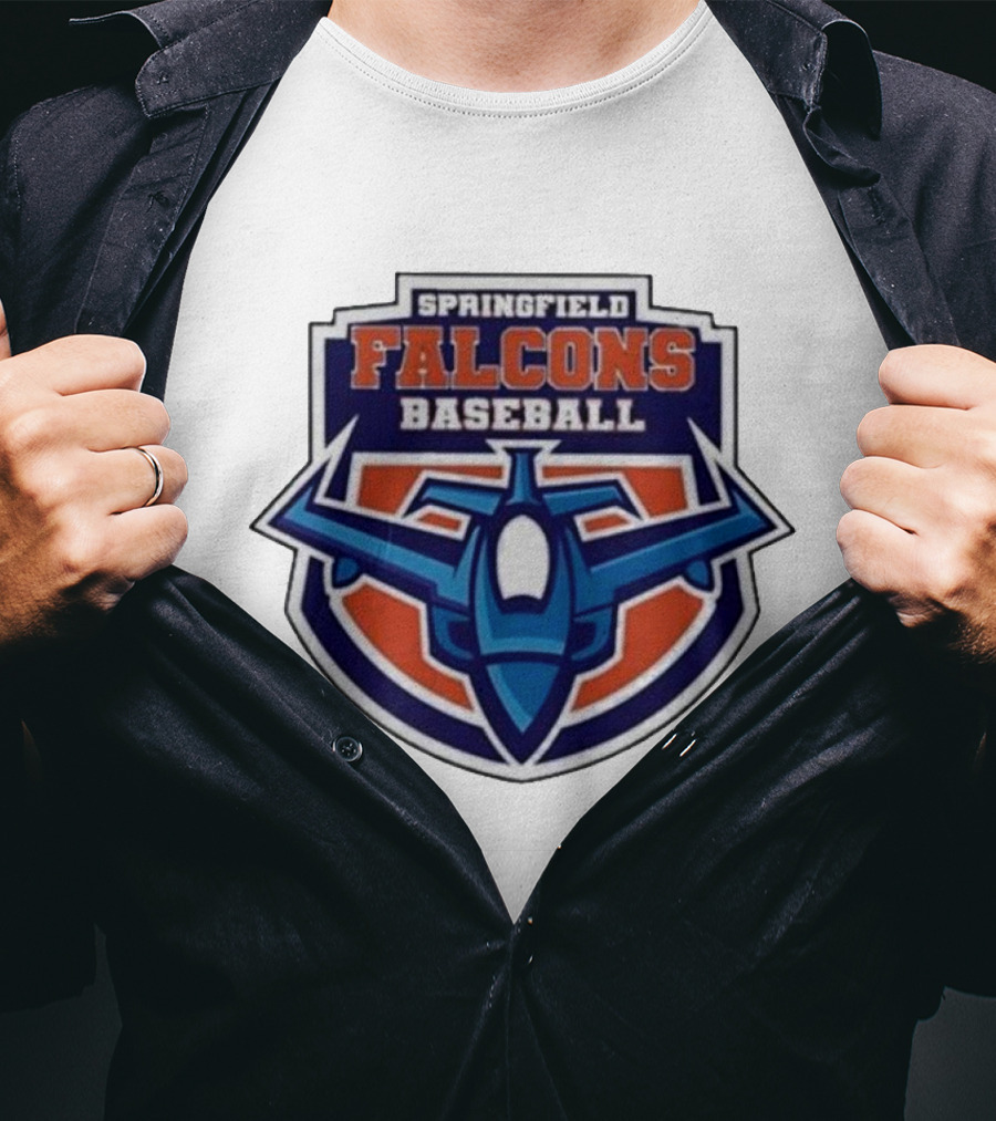 Springfield Falcons Baseball With Blue Jet Emblem T-Shirt