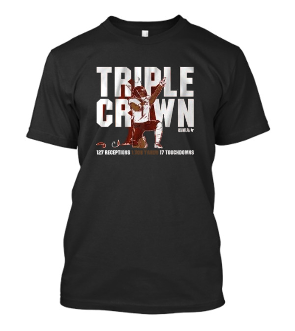 Ja’marr Chase Triple Crown 127 Receptions 1,708 Yards 17 Touchdowns T-Shirt