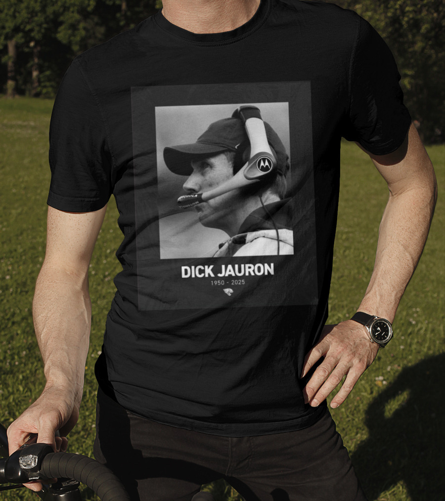Dick Jauron 1950-2025 Memorial Jacksonville Jaguars Tribute T-Shirt