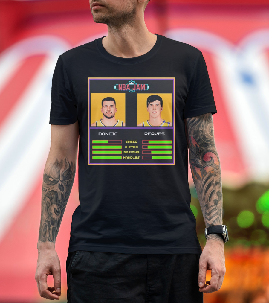 NBA Jam Doncic Reaves Speed 3 PTS Passing Handles T-Shirt