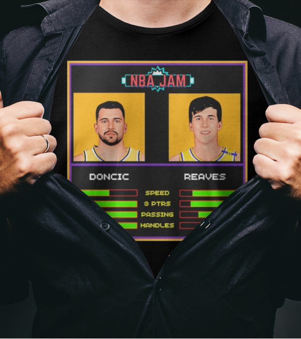 NBA Jam Doncic Reaves Speed 3 PTS Passing Handles T-Shirt