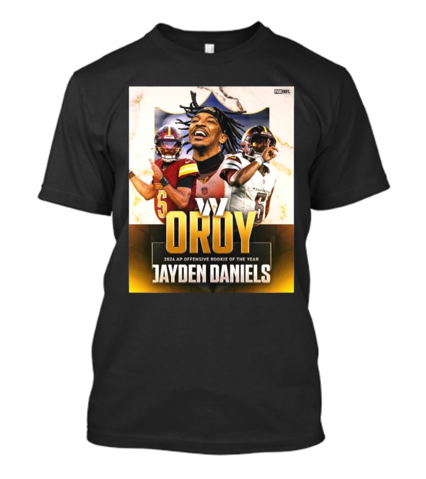 Jayden Daniels 2024 AP OROY Offensive Rookie Of The Year Washington Commanders NFL On FOX T-Shirt