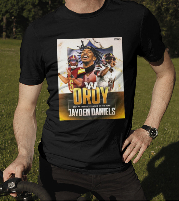 Jayden Daniels 2024 AP OROY Offensive Rookie Of The Year Washington Commanders NFL On FOX T-Shirt