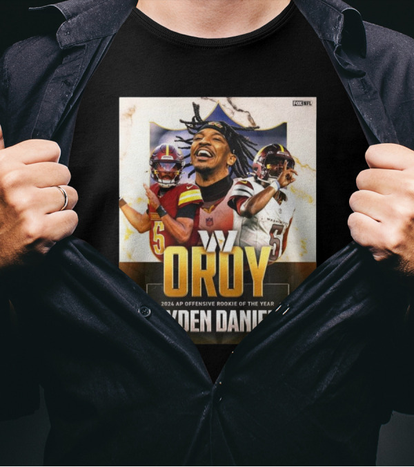 Jayden Daniels 2024 AP OROY Offensive Rookie Of The Year Washington Commanders NFL On FOX T-Shirt