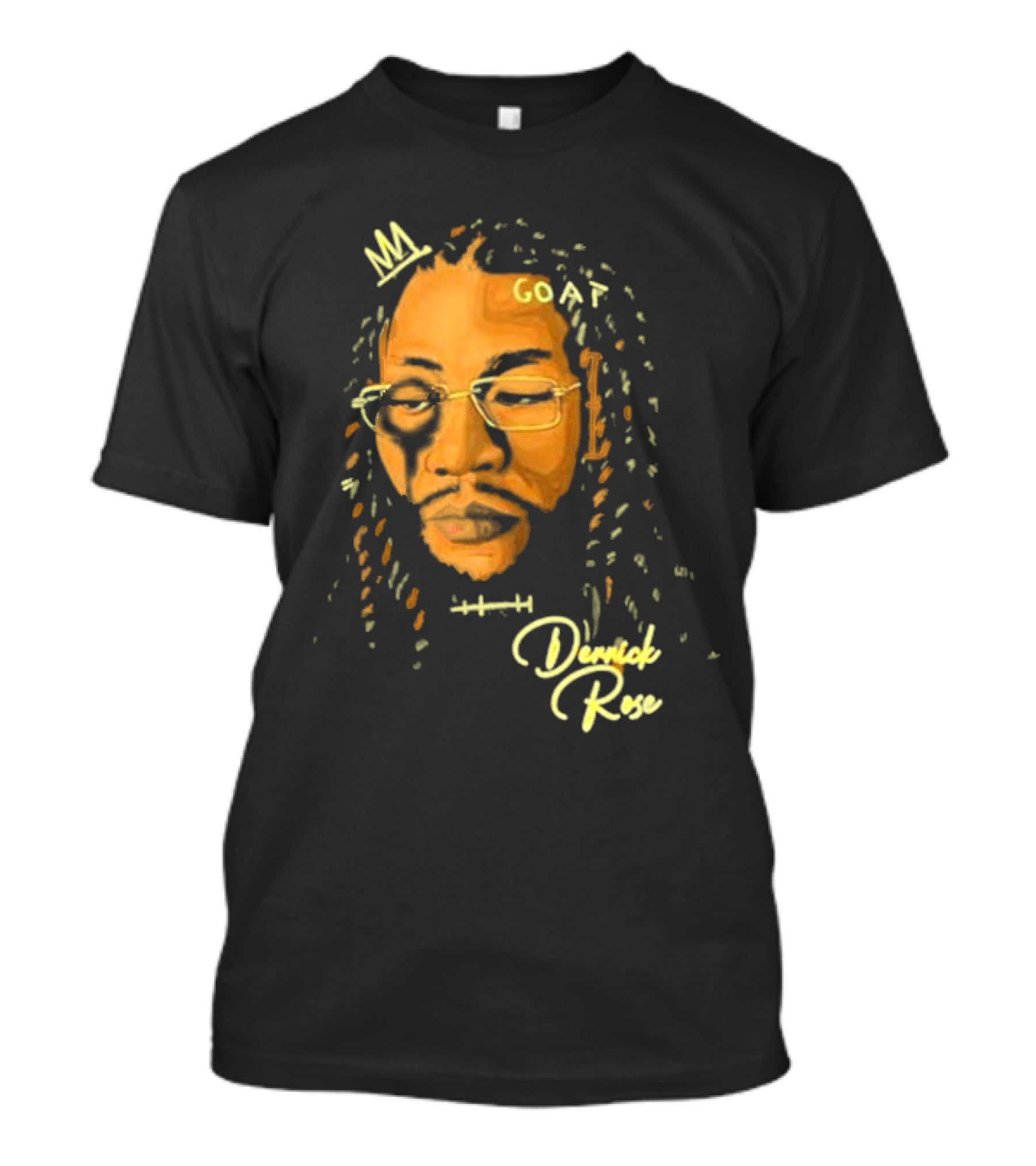 Joakim Noah GOAT Derrick Rose Portrait T-Shirt
