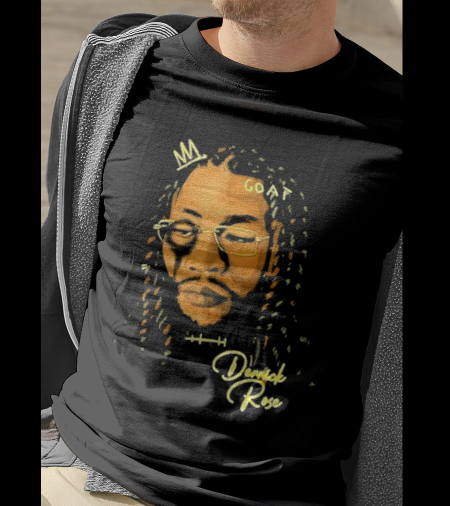 Joakim Noah GOAT Derrick Rose Portrait T-Shirt